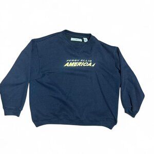 Dark Navy blue Vintage Perry Ellis Crewneck Sweatshirt